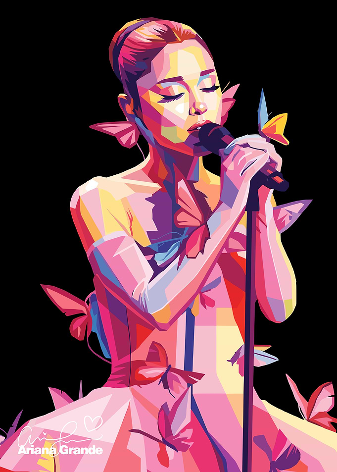 Ariana Grande Pop Art Vector