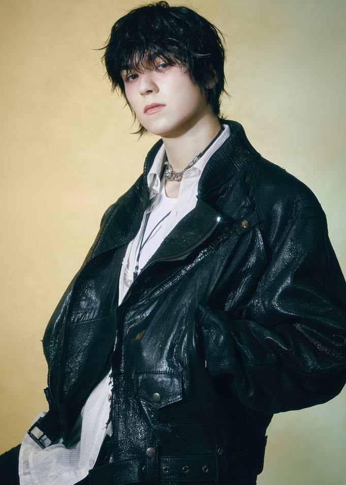 Person in Leather Jacket Portrait