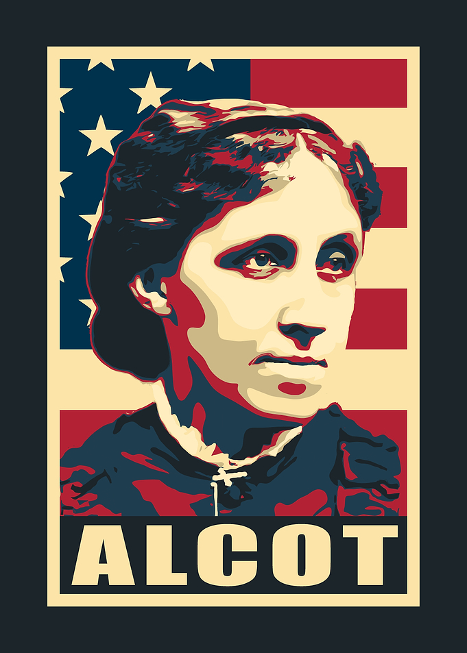 Louisa May Alcott Patriotic Poster