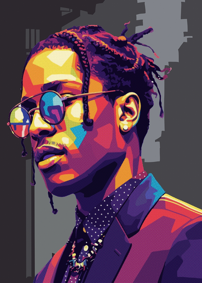 A$AP Rocky Pop Art Portrait