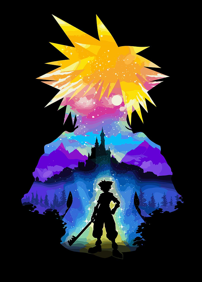 Kingdom Hearts Sora Silhouette Landscape