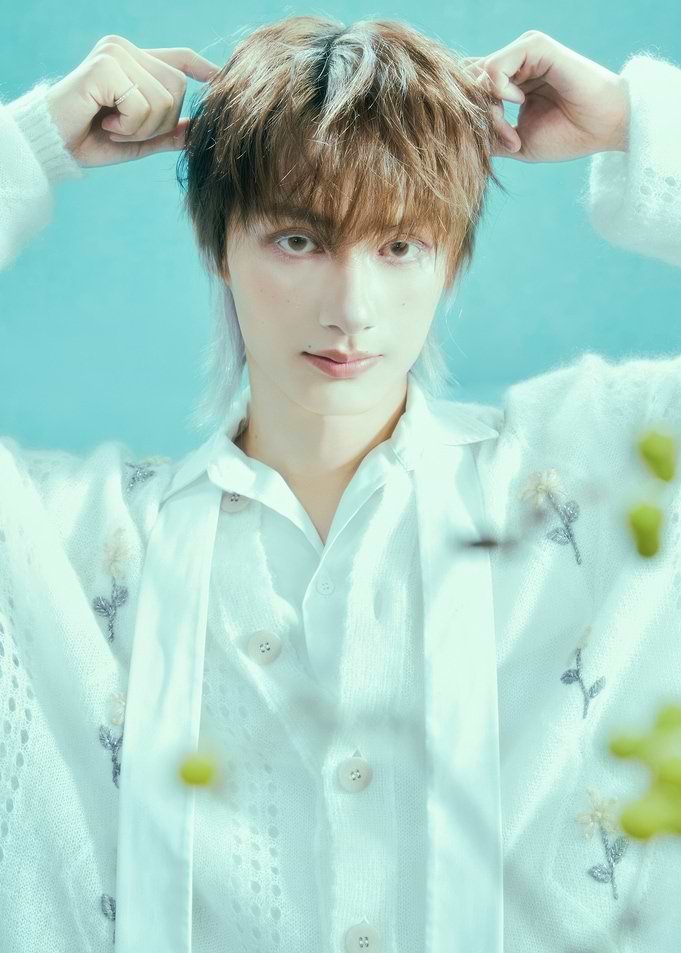 Beomgyu in a floral shirt seventeen