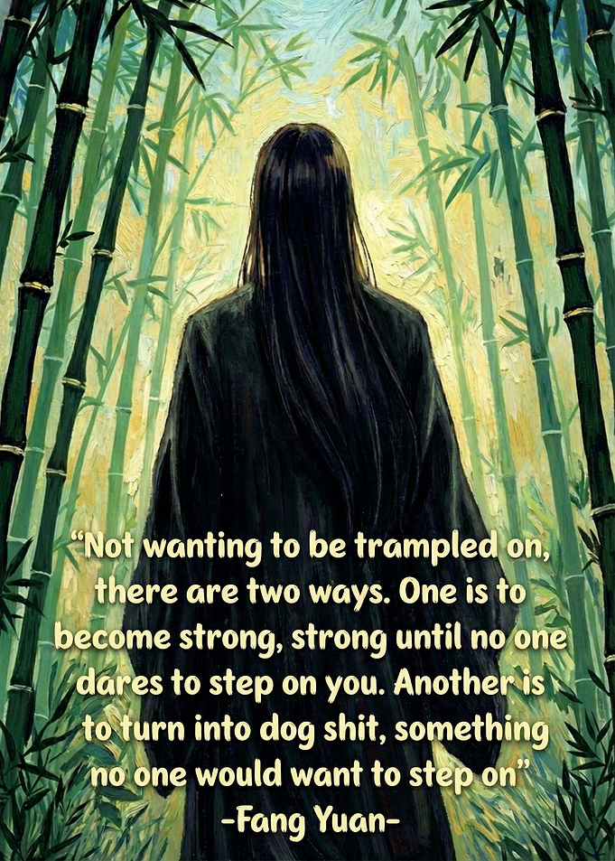 Fang Yuan Quote in Bamboo Forest