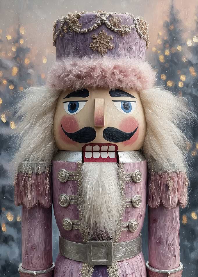 Elegant Lavender Christmas Nutcracker