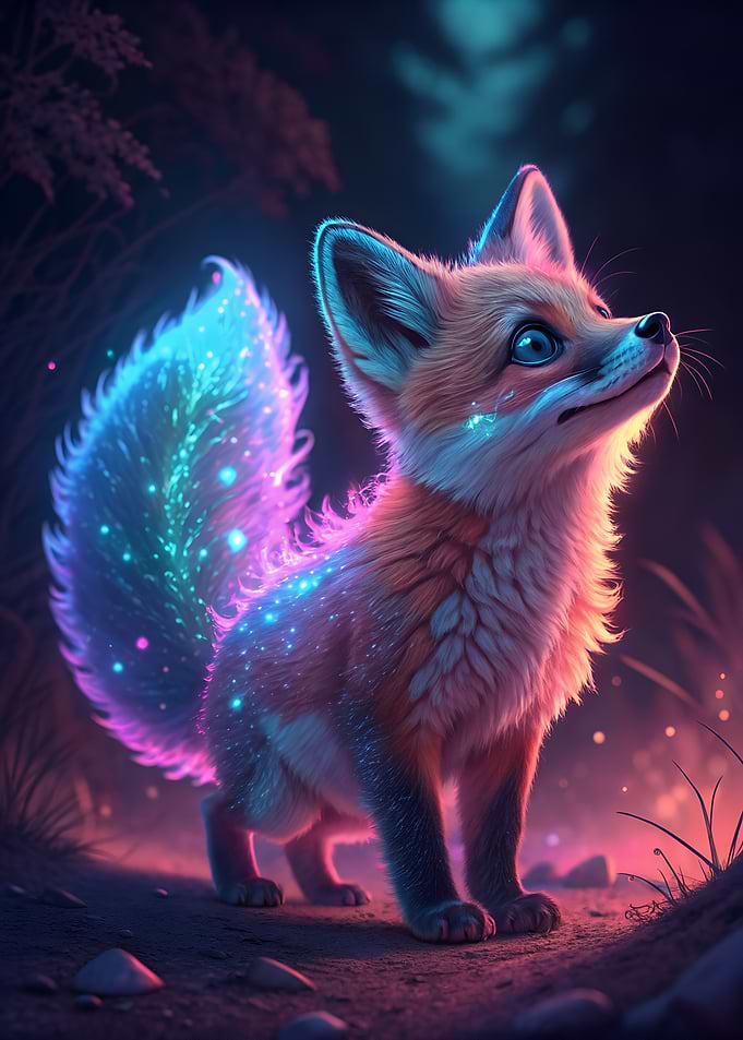 Neon Fox Cub