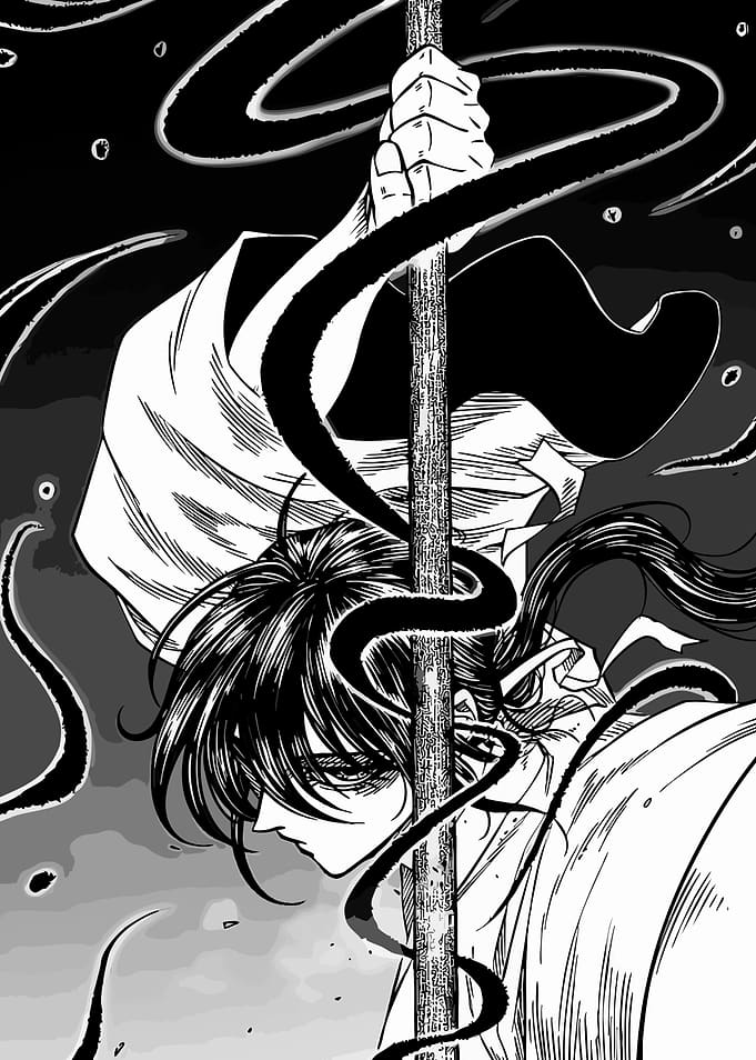 Serpent with Staff