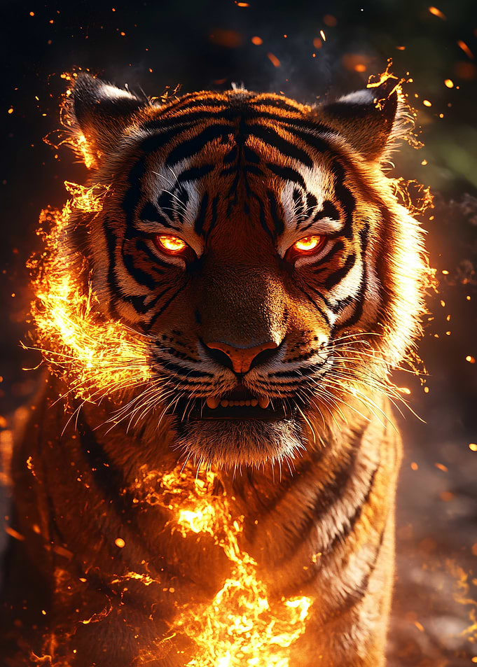 Fiery Tiger Portrait