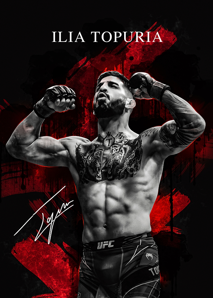 Ilia Topuria UFC Fighter Portrait