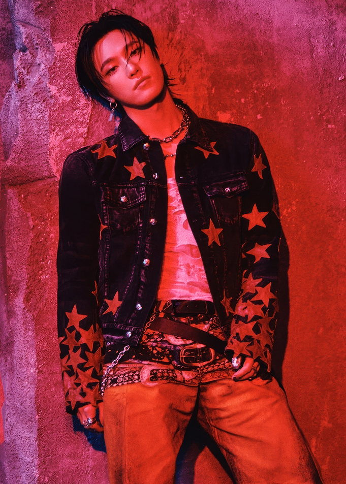 Male Model in Star-Studded Denim Jacket seventeen