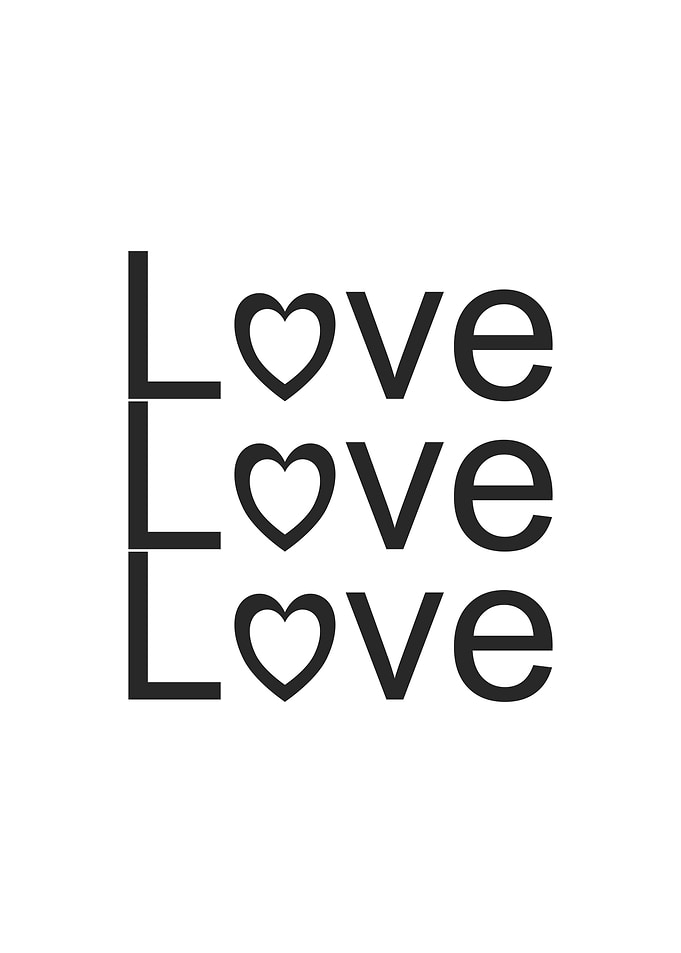 Love Heart Text