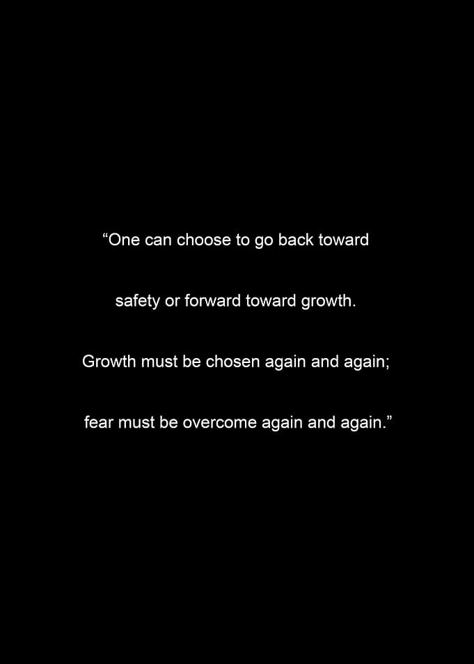 Inspirational Quote on Growth and Fear