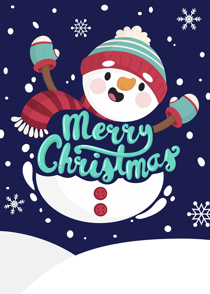 Merry Christmas Snowman Illustration