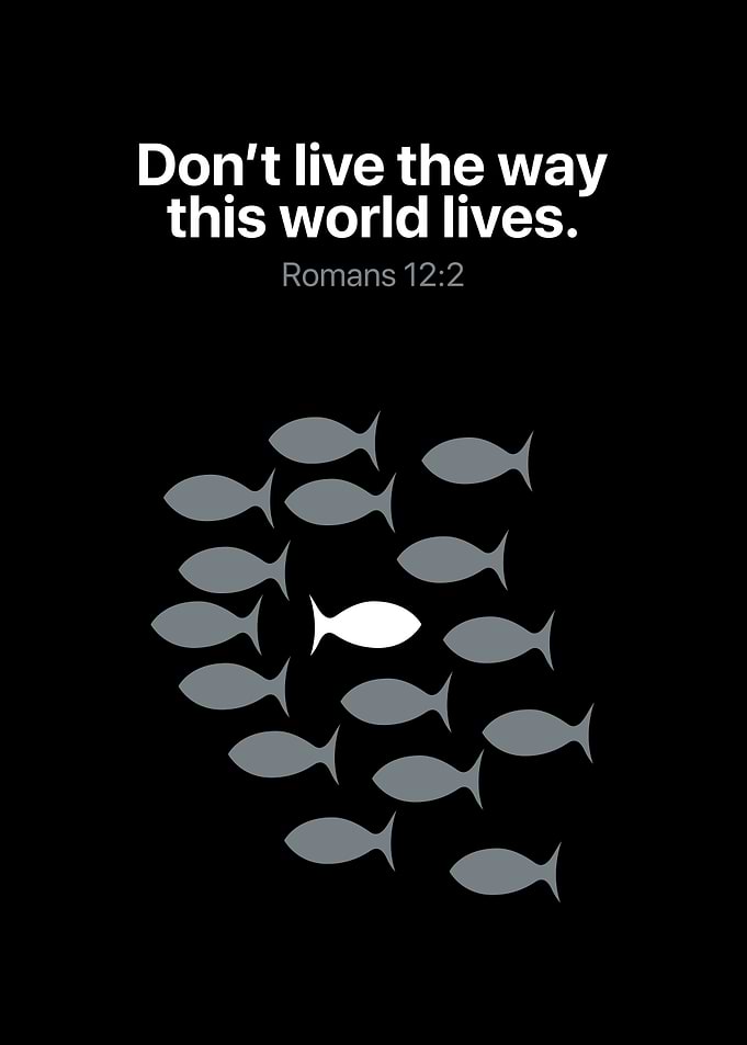 Minimalist Christian Poster – Romans 12:2