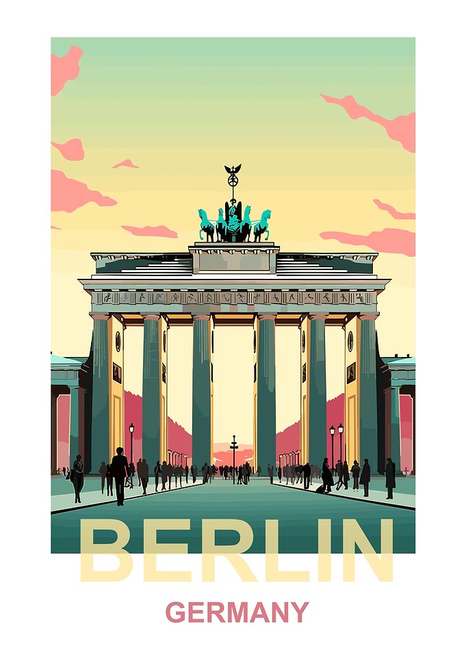 Berlin Germany Travel Poster Art