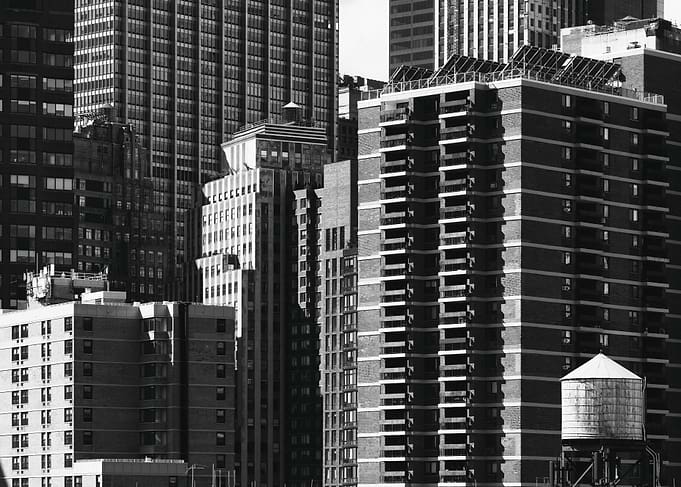 Black and White Cityscape