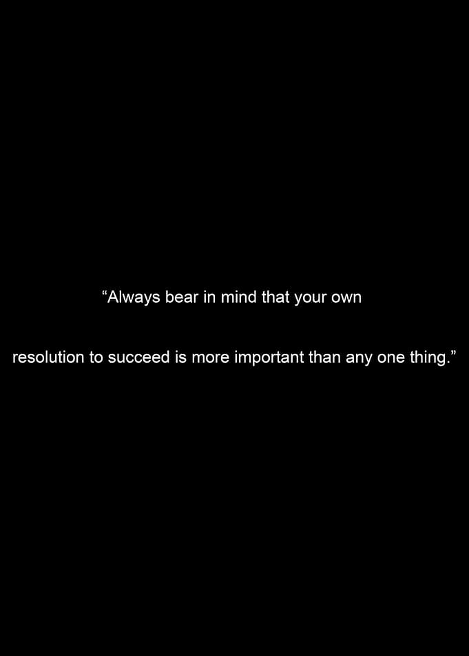 Inspirational Quote on Black Background