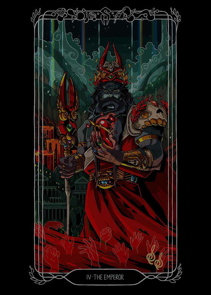 Hades Game Emperor Tarot Card