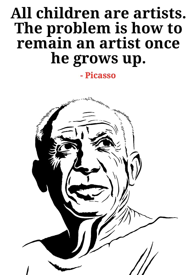 Picasso Quote and Portrait