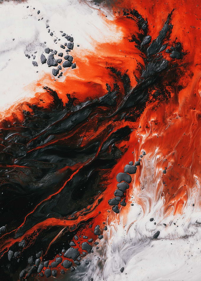 Fire and Ice | Abstract Vulcano Eruption