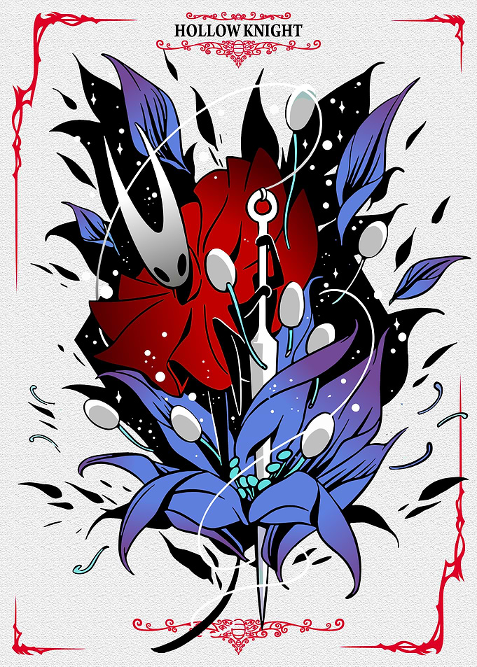 Hollow Knight Floral Illustration