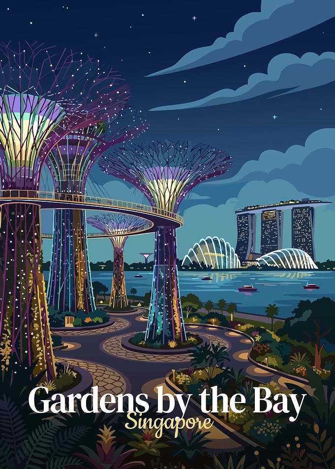Gardens by the Bay, Singapore Illustration