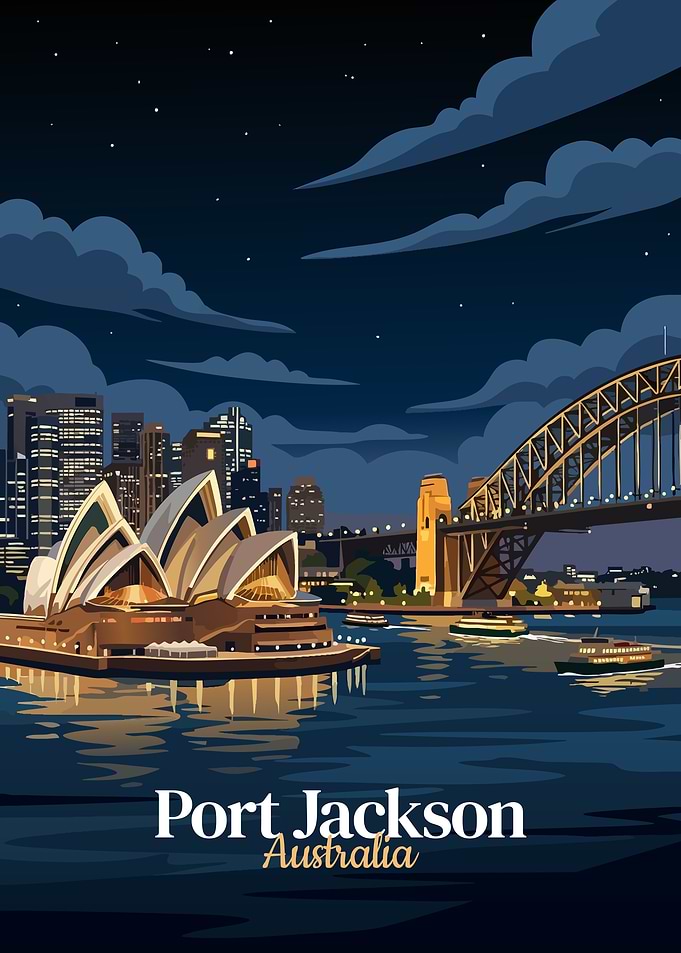 Port Jackson Australia Nightscape