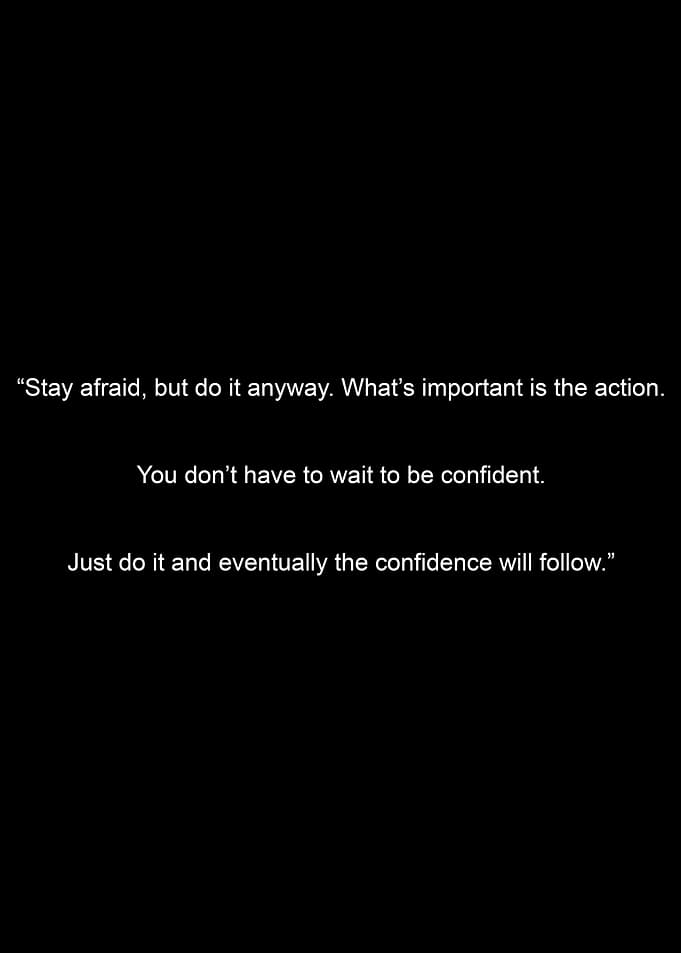 Inspirational Quote on Black Background