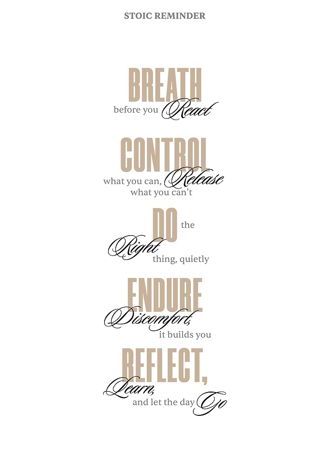 Stoic Reminder Text Art