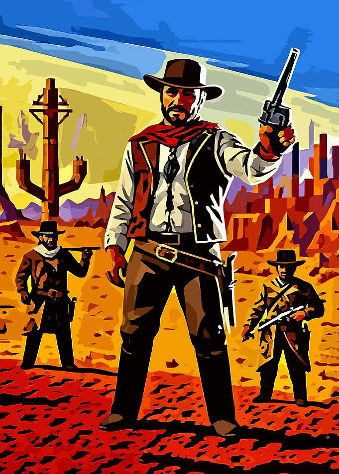 Western Cowboy Standoff