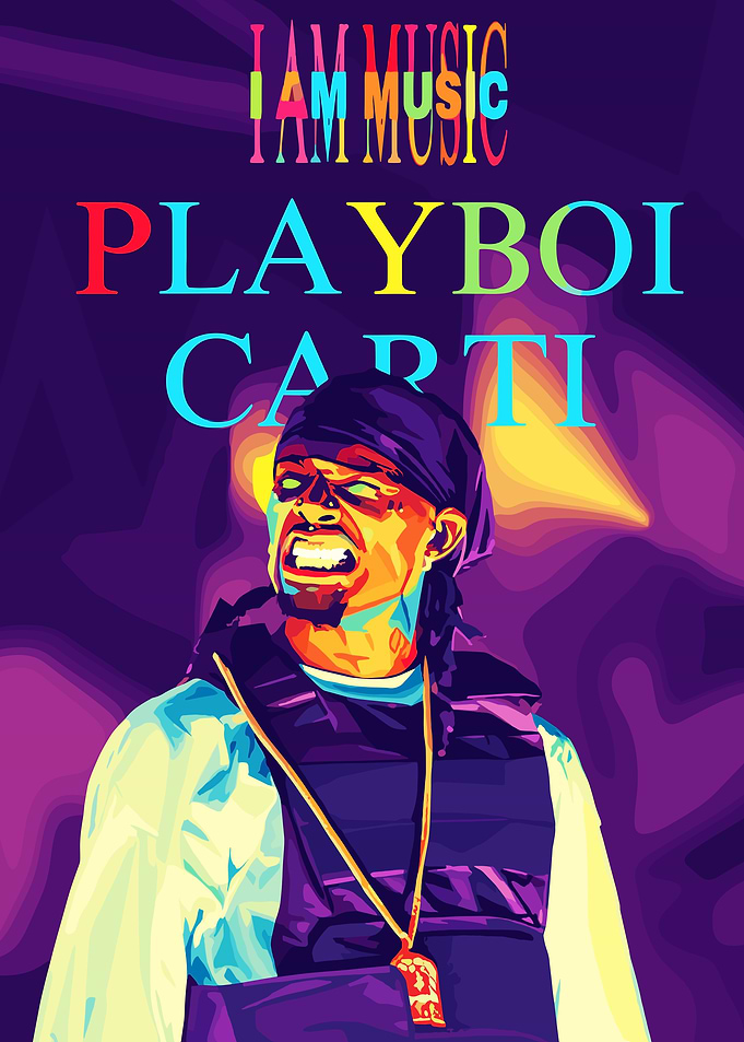 Playboi Carti Colorful Portrait