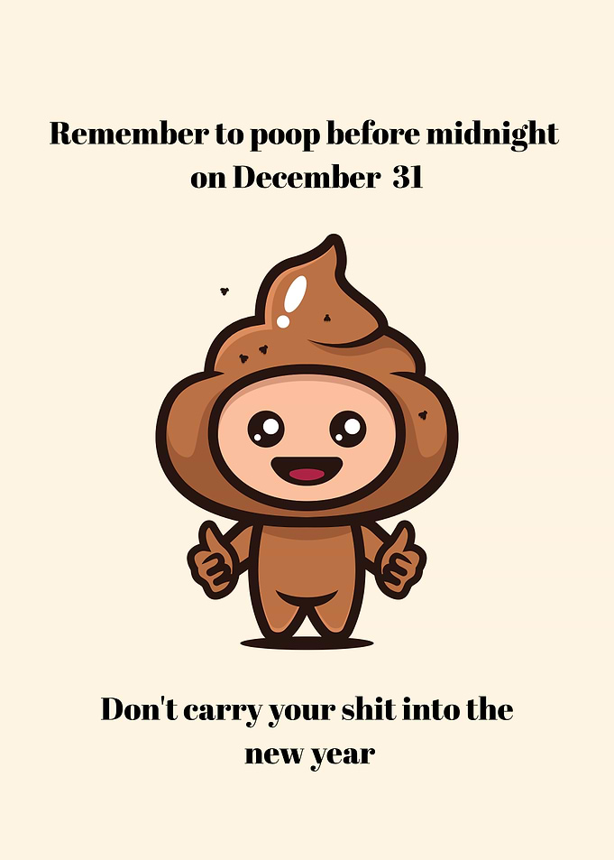 New Year toilet humor