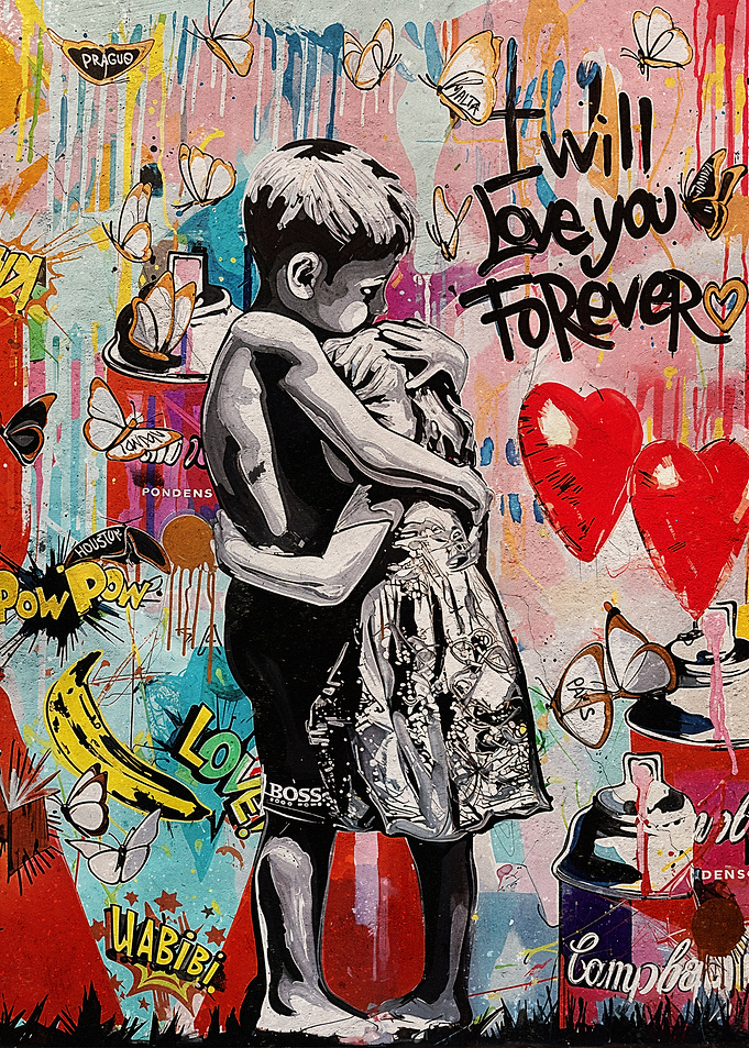 Banksy - I Will Love You Forever Graffiti