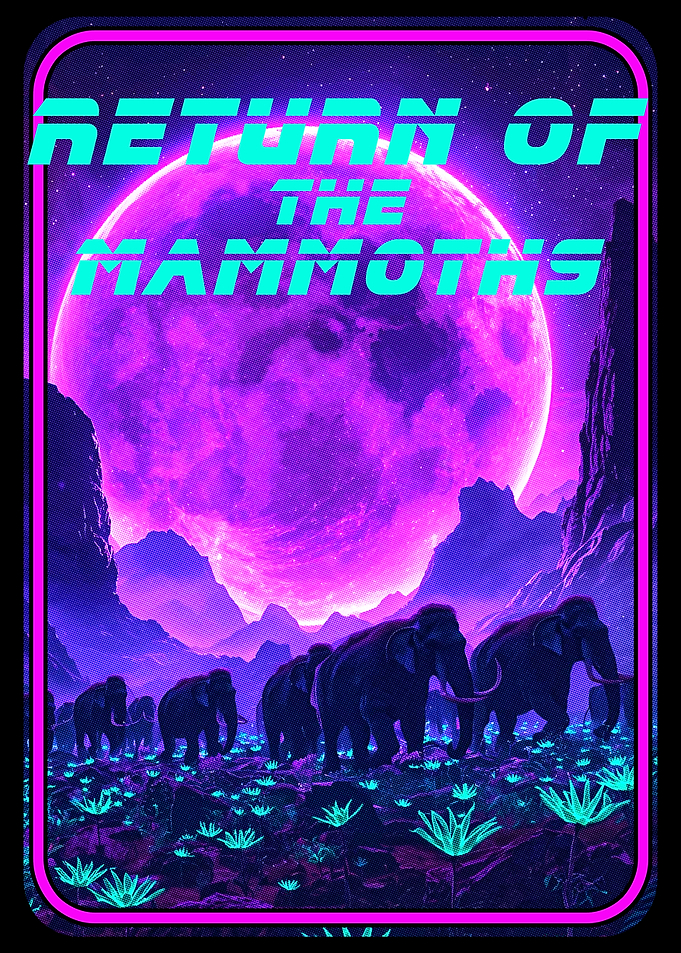 Return of the Mammoths Neon Poster