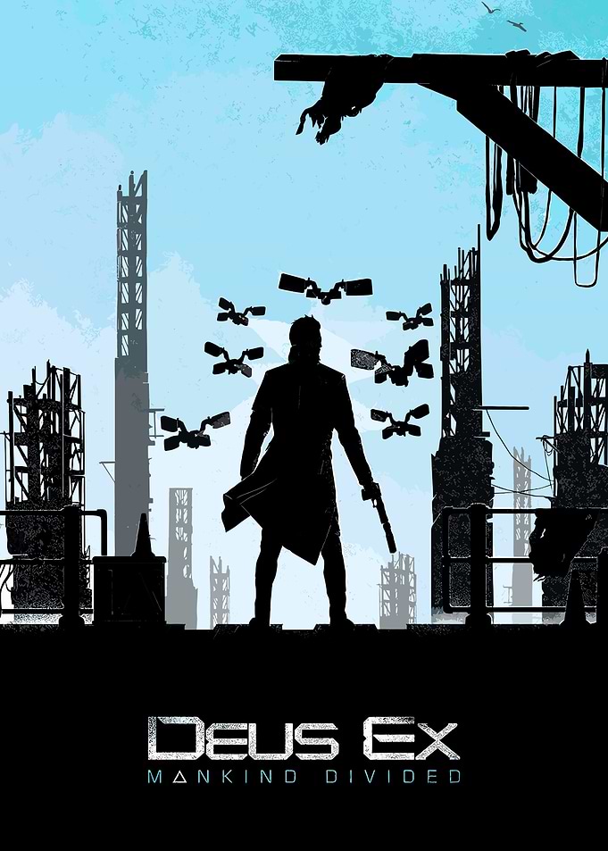 Deus Ex: Mankind Divided Silhouette Poster