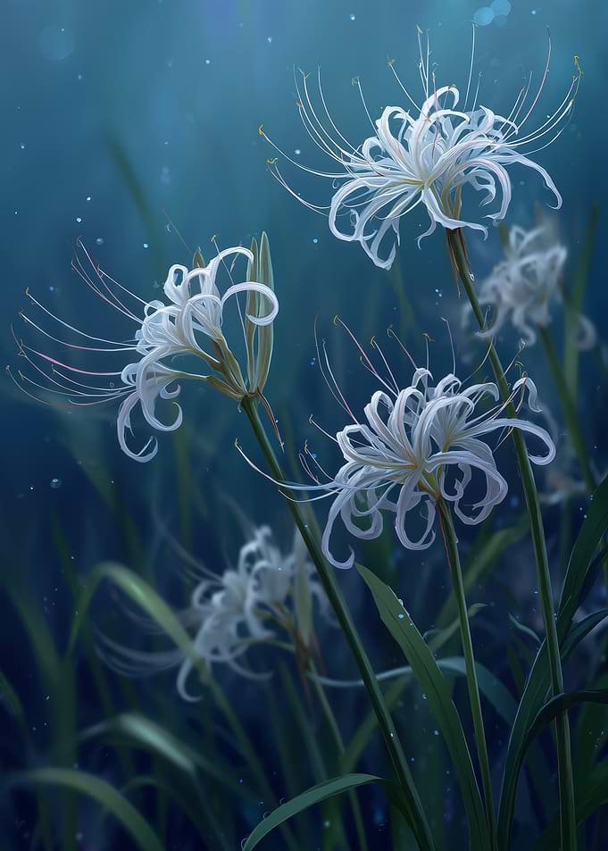 White Spider Lilies