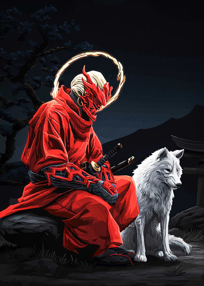 Red Ninja and White Wolf
