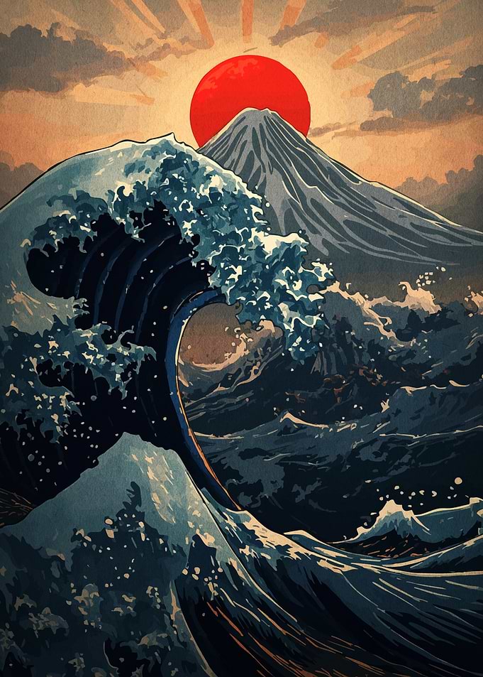 Great Wave off Kanagawa Inspired Art