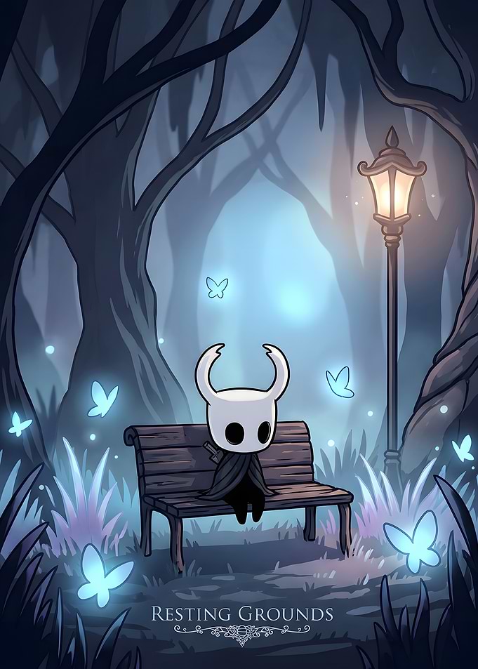 Hollow Knight Resting Grounds Illustration