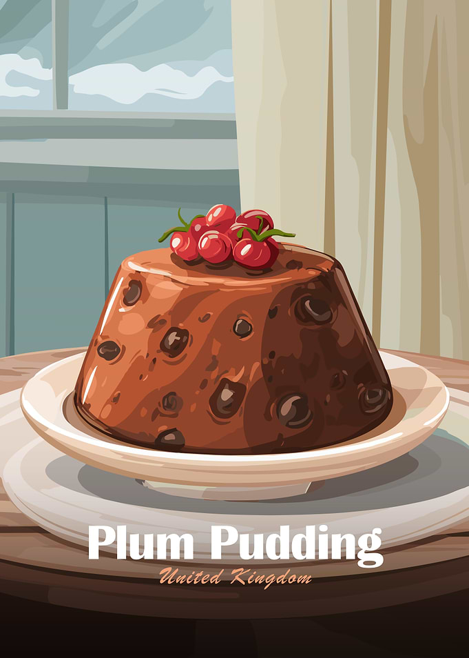 Plum Pudding Illustration