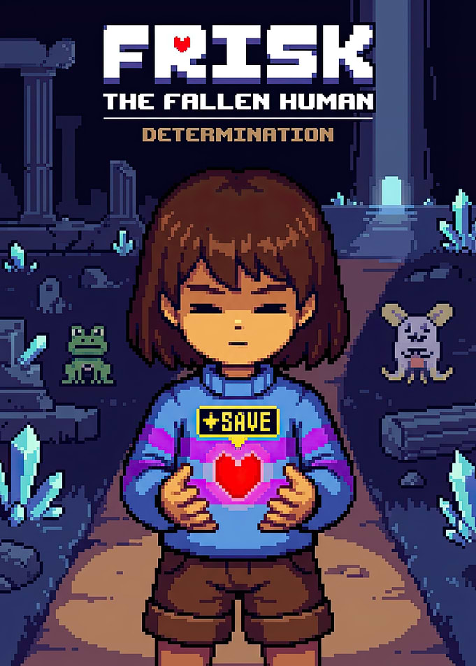 Frisk the Fallen Human Pixel Art
