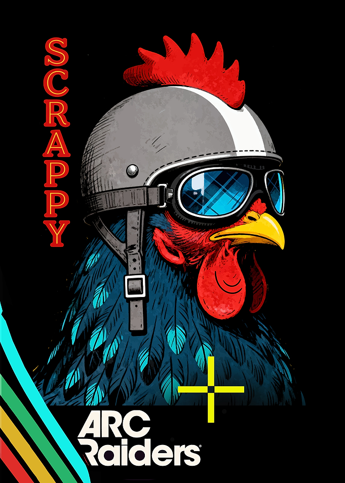 Scrappy Arc Raiders Chicken Illustration