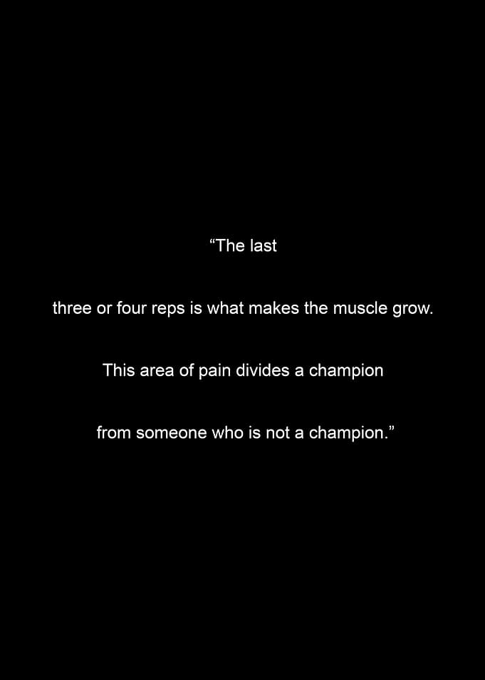 Motivational Fitness Quote on Black