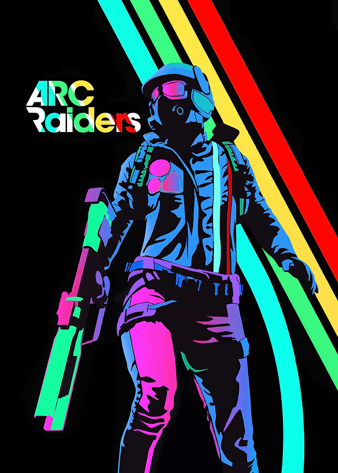 Arc Raiders Character Neon Art
