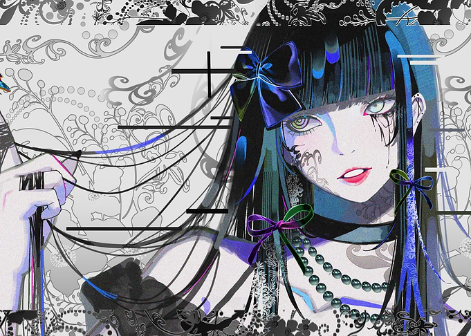 A Girl with Bows and Beads
