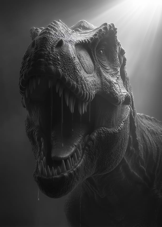 Monochrome Tyrannosaurus Rex