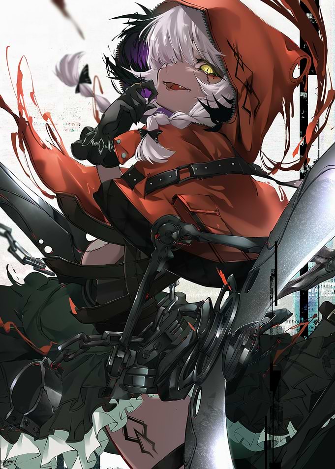 Anime Girl in Red Hood