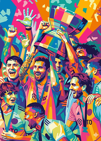 Inter Miami Victory MLS Cup 2025 Celebration Pop Art