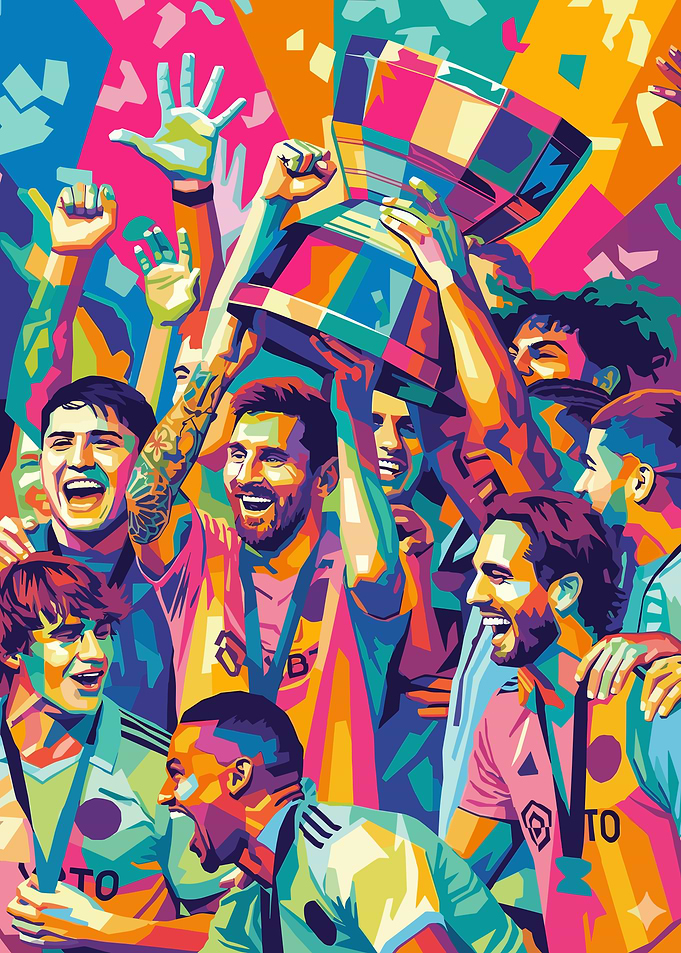 Inter Miami Victory MLS Cup 2025 Celebration Pop Art