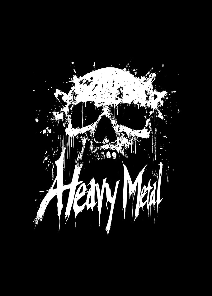 Heavy Metal Skull Graphic