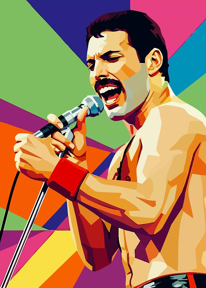 Freddie Mercury Pop Art Portrait